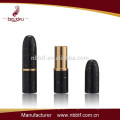 LI18-93, Elegant Black Round Aluminium Lipstick Tube